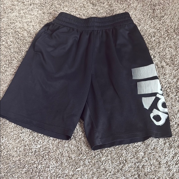 adidas Other - Black Athletic Shorts with White Graphic